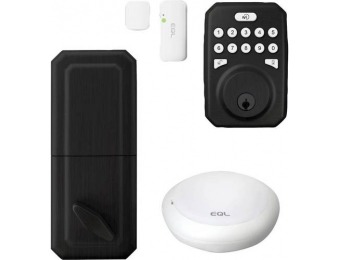 $60 off MiLocks MiEQ Bluetooth/Wi-Fi Push Button Smart Lock - Brown