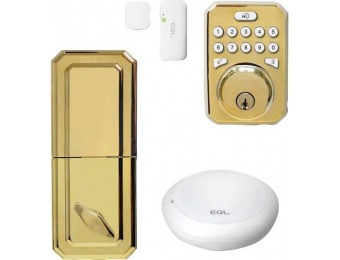 $60 off MiLocks MiEQ Bluetooth/Wi-Fi Push Button Smart Lock - Gold
