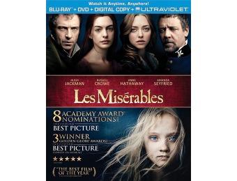 77% off Les Miserables (Blu-ray + DVD + Digital Copy)