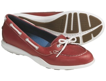 68% off Sebago Women's Calypso Bow Shoes (white or red)