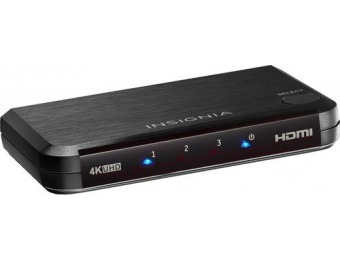 $30 off Insignia 3-Port HDMI Switch with 4K and HDR Pass-Through