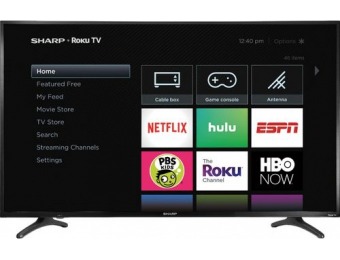 $150 off Sharp 50" LED Smart 4K UHD TV with HDR - Roku TV