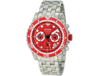 $792 off Red Line Men's Piston Chronograph Red Dial Watch