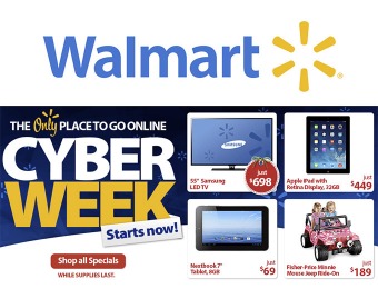 Walmart Cyber-Week Sale - Deals start now! While supplies last.