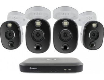 $130 off Swann 8-Ch 4-Camera 4K 2TB DVR Surveillance System