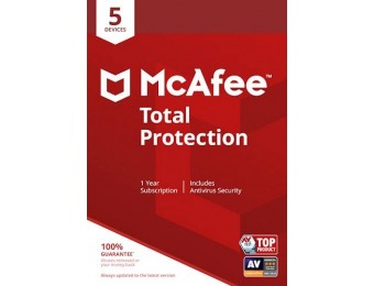 $65 off McAfee Total Protection (5 Devices) Android|Mac|Windows|iOS