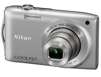 51% off Nikon S3200 Digital Camera w/ 16 MP and 6x Optical Zoom