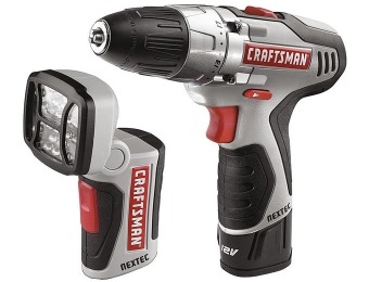$60 off Craftsman 12V Lithium-Ion Drill and LED Light Combo Kit