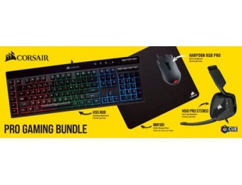 $75 off CORSAIR Pro Wired Gaming Bundle with RGB Back Lighting