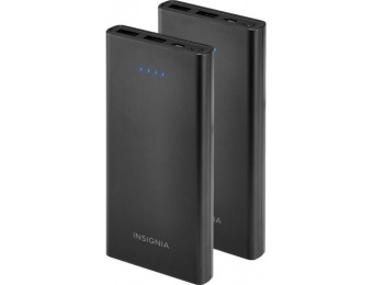 50% off Insignia 8,000 mAh Portable Power Charger (2-Pack)