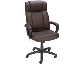$100 off Staples Sidley Luxura Executive High-Back Chair - Brown
