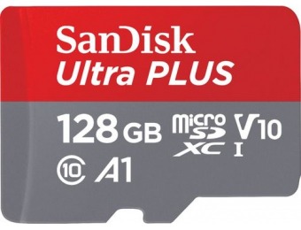 38% off SanDisk Ultra Plus 128GB microSDXC UHS-I Memory Card
