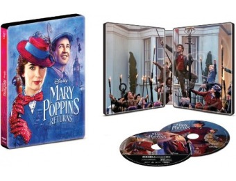 $25 off Mary Poppins Returns [SteelBook] 4K Ultra HD/Blu-ray