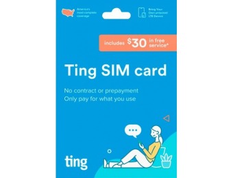 55% off Ting Mobile - $30 SIM Card Kit