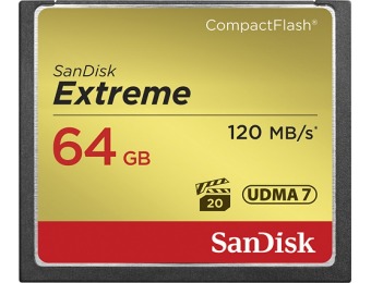 38% off SanDisk Extreme 64GB CompactFlash (CF) Memory Card