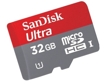 76% off SanDisk Ultra 32 GB MicroSDHC Class 10 Memory Card