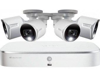 $150 off Lorex 8-Ch, 4-Camera 4K UHD 2TB DVR Surveillance System