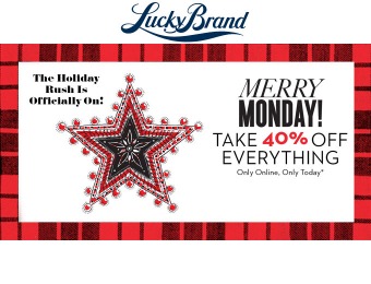 Save 40% off Everything at Lucky Brand Online
