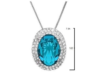 $169 off Sterling Silver Pendant-Necklace w/ Swarovski Crystals