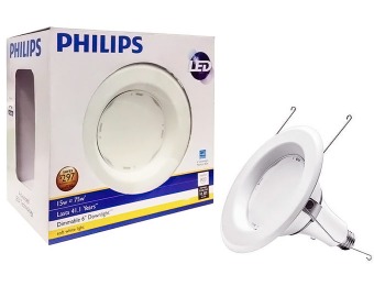 50% off Philips 75W Equiv Soft White Recessed LED Flood Light