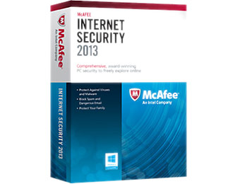 McAfee Internet Security 2013 (3 PCs) - Free after $65 rebate