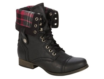 $30 off SM New York Women's Corey Black Ankle Combat Boots