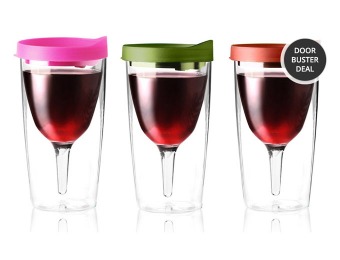 $13 off Vino-2-Go Wine Glass 2-Pack, Multiple Colors Available
