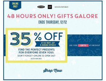 Save an Extra 35% off Your Purchase at Old Navy