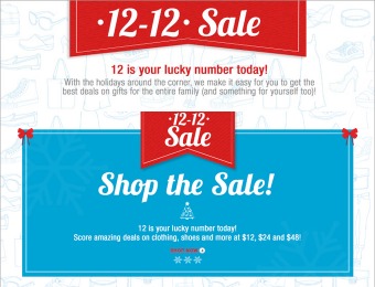 6PM.com 12-12 Sale - Great Deals on Gifts for the Entire Family
