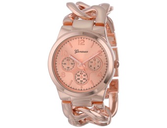 $74 off Geneva 2380-Rose-GEN Interlocked Chain Women's Watch