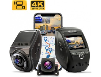 $50 off Rexing V1P Max Real 4K UHD Front and Rear Dash Camera
