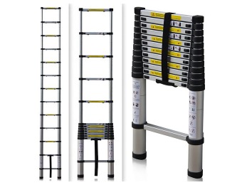 $100 off EN131 12.5Ft Aluminum Telescoping Extend Ladder