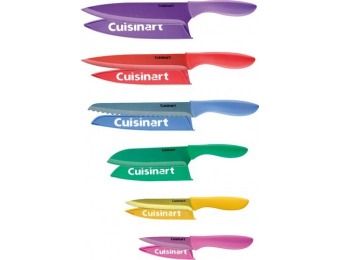 50% off Cuisinart 12pc Colored Metallic Knife Set