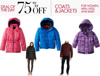 75% off 100+ Coats & Jackets for Women, Men, Kids & Baby