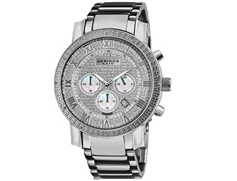 88% off Akribos XXIV Diamond Chronograph Bracelet Watch