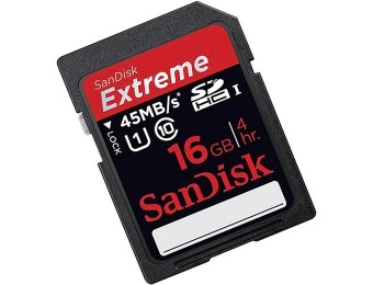 67% off SanDisk Extreme 16 GB Secure Digital High Capacity SDHC
