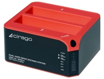 42% off Cirago Dual Hard Drive USB 3.0 Docking Station