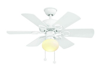 $24 off Hampton Bay Minuet III 36 in. White Ceiling Fan