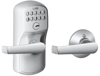 $131 off Schlage Plymouth Keypad Entry Auto-Lock and Elan Levers