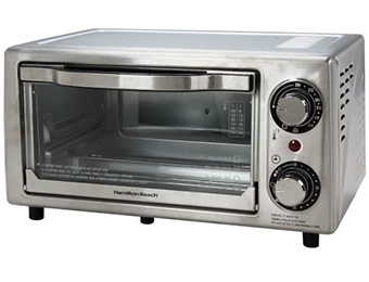 50% off Hamilton Beach Stainless Steel 4 Slice Toaster Oven