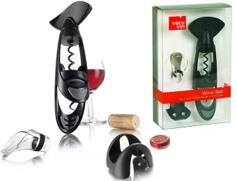 65% off Vacu Vin Wine Gift Set: Foil Cutter, Wine Server & Corkscrew