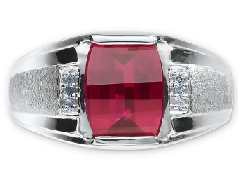 $120 off Lab Created Ruby & Diamond Accent Men's Ring