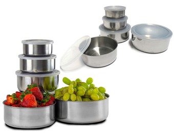 78% off Imperial Home 20-Pc Stainless Steel Mixing Bowl Set