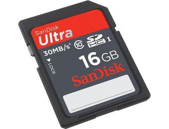 68% off SanDisk Ultra 16GB SDHC UHS-I Class 10 Memory Card