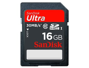 $30 off SanDisk 16GB Ultra Class 10 SDHC Memory Card