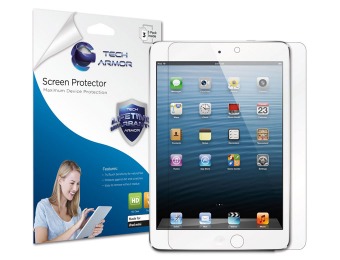 $17 off Tech Armor iPad Mini Screen Protector - 3-Pack