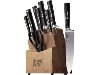 85% off Ginsu Koga-Marquee Series 10 Pc Cutlery Set w/ Bamboo Block