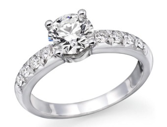 $3,097 off 14k White Gold 1 cttw. Certified Round Diamond Ring