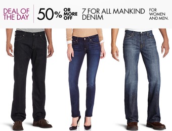50% or more off 7 For All Mankind Denim for women and men