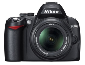 $141 off Nikon D3000 10.2MP SLR Camera w/ 18-55mm Lens